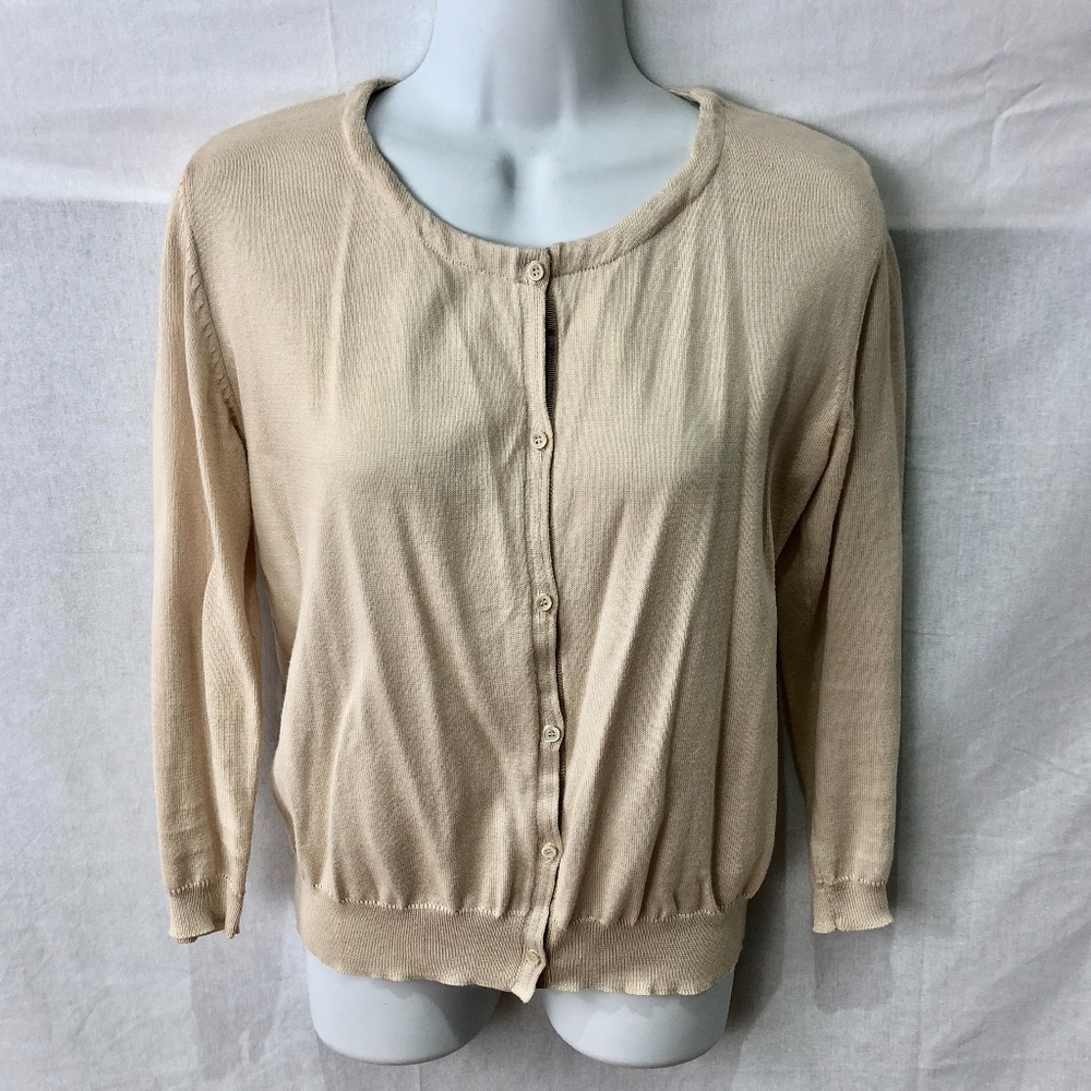 Piazza Sempione Button Down Cotton Cardigan